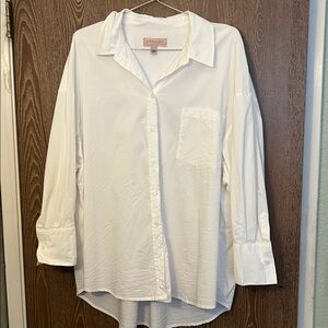 Philosophy white oversized Button-Up Shirt